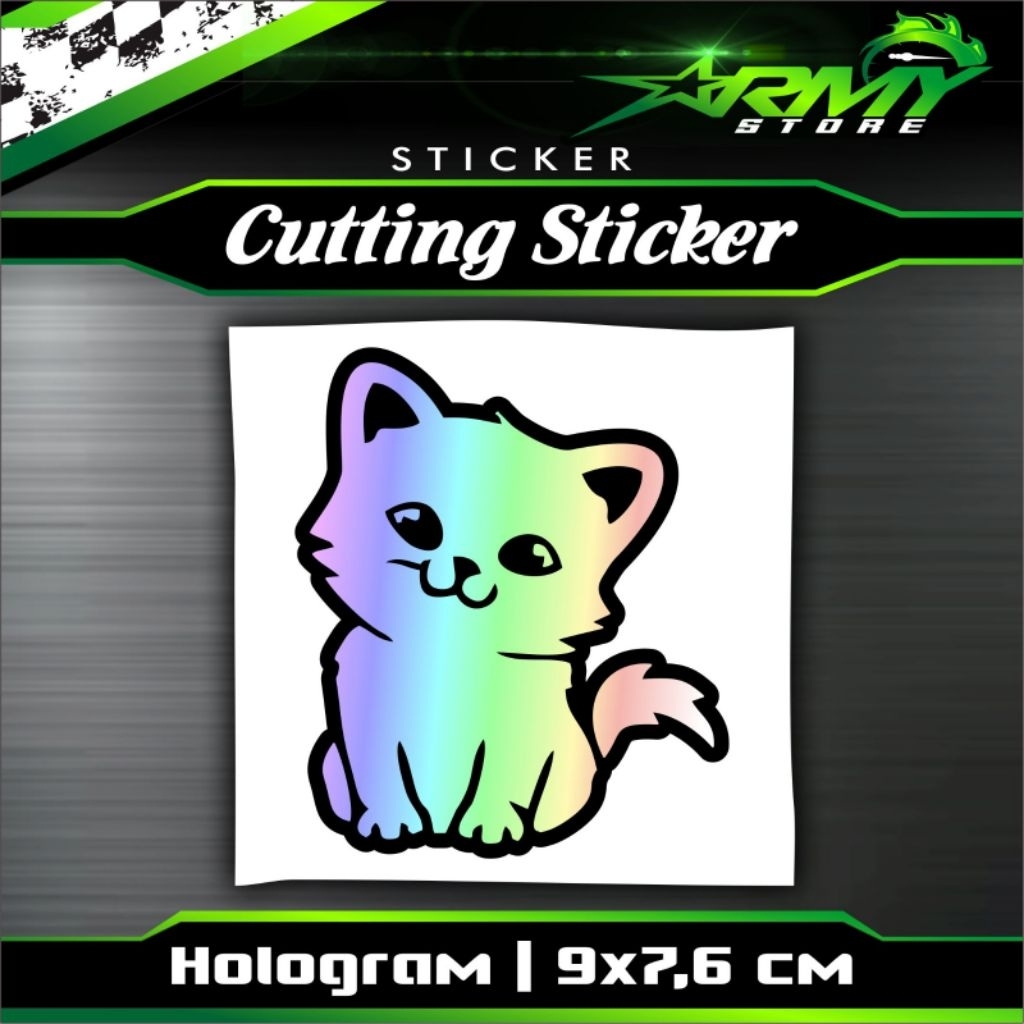 

Stiker Kucing Cute Hologram
