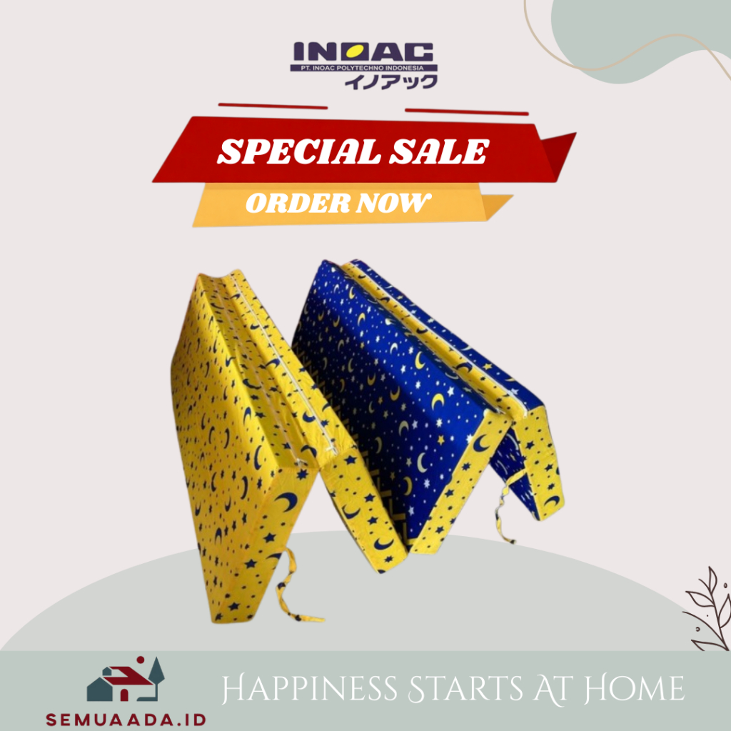 INOAC KASUR LIPAT BUSA / KASUR LANTAI INOAC LIPAT 4 ANTI KEMPES GARANSI 5 TAHUN TEBAL 5 CM