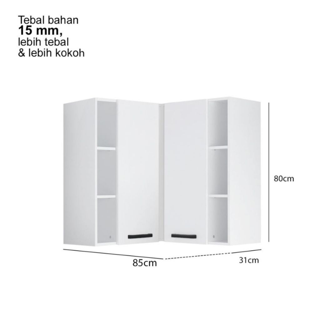 KAYUNA.idea Kitchen Set Nebraska Kaca UCNK 9150/Kitchen Set/ Kitchen Set Multiplek/ Kitchen Set Awet