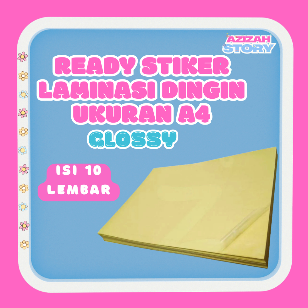 

Stiker Laminasi Dingin A4 Glossy Isi 10 Lembar – Praktis, Mudah Digunakan untuk Lindungi Dokumen