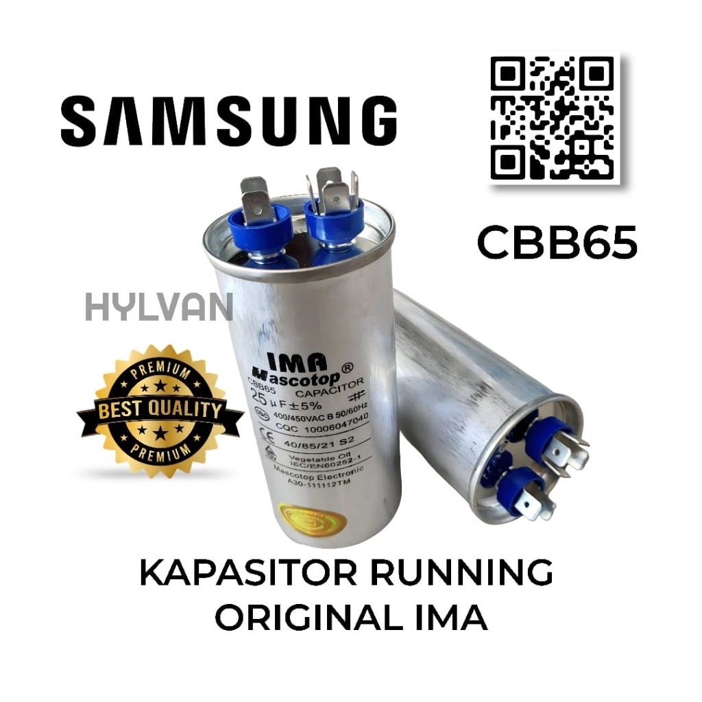 KAPASITOR KOMPRESOR | RUNNING KAPASITOR AC 1/2 -1 PK AC SAMSUNG IMA ORIGINAL