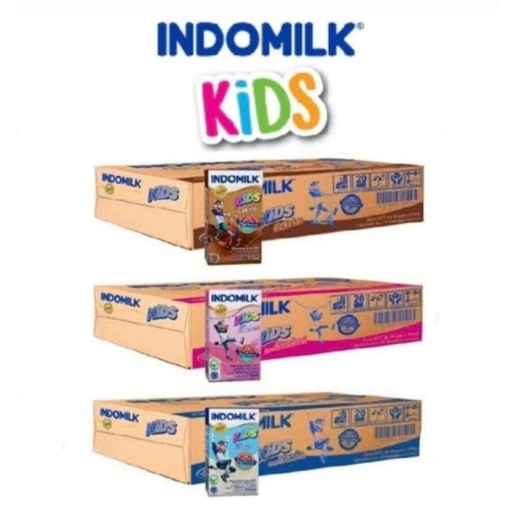 

Indomilk kids susu uht rasa cokelat strawberry perdus isi (40pcs x 115ml)