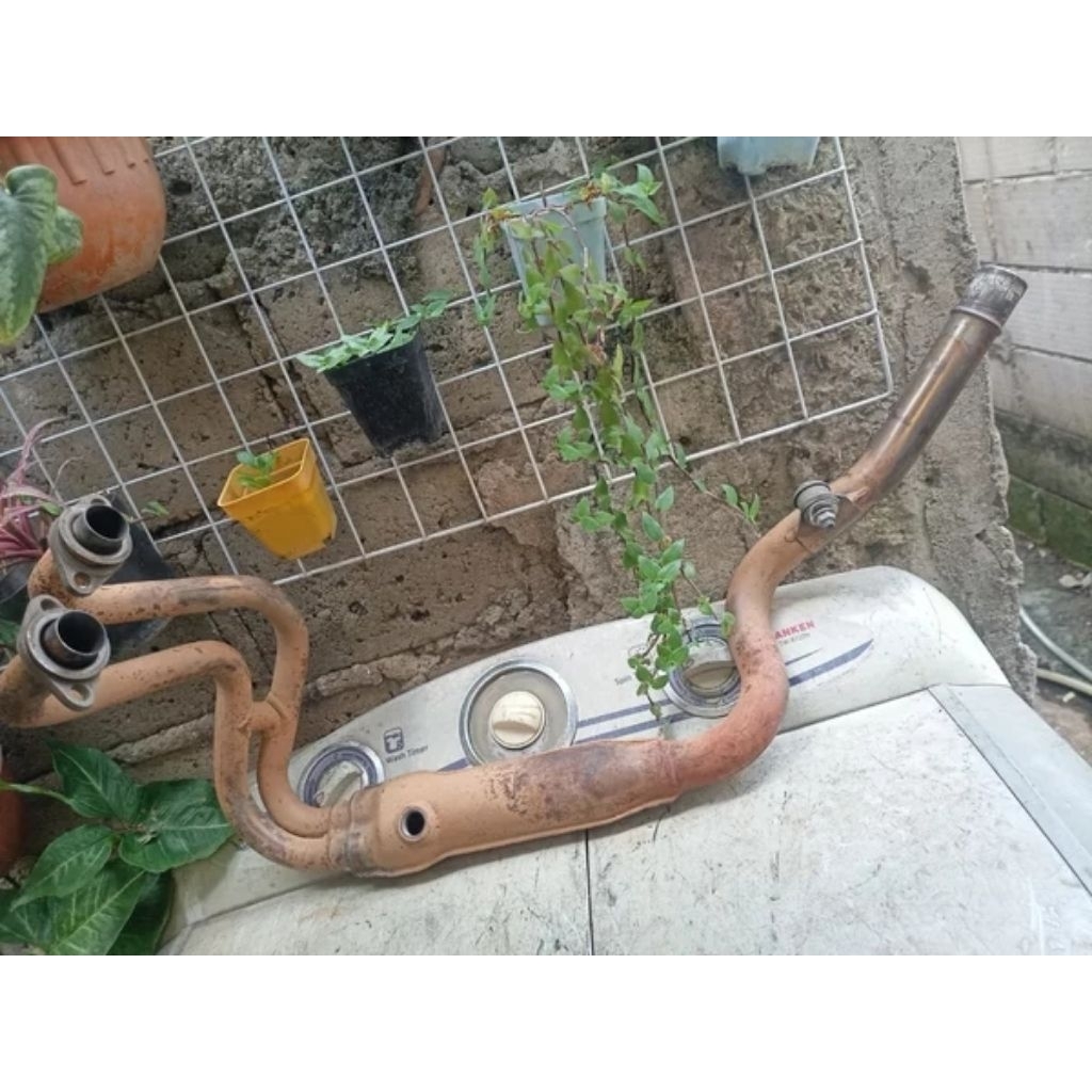 Pipa header ninja 250 fi ninja 250fi injeksi kawasaki leheran knalpot original ori copotan standar k