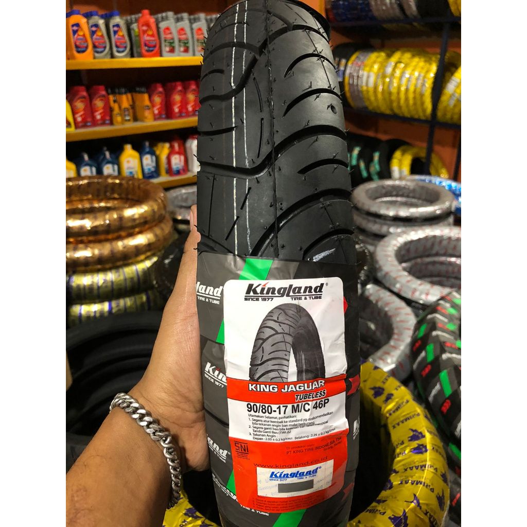 SNI Ban KINGLAND TUBELESS 90/80-17 , 120/70-17 JAGUAR Ban Motor RING 17, GTR 150, MX KING 150, VIXIO