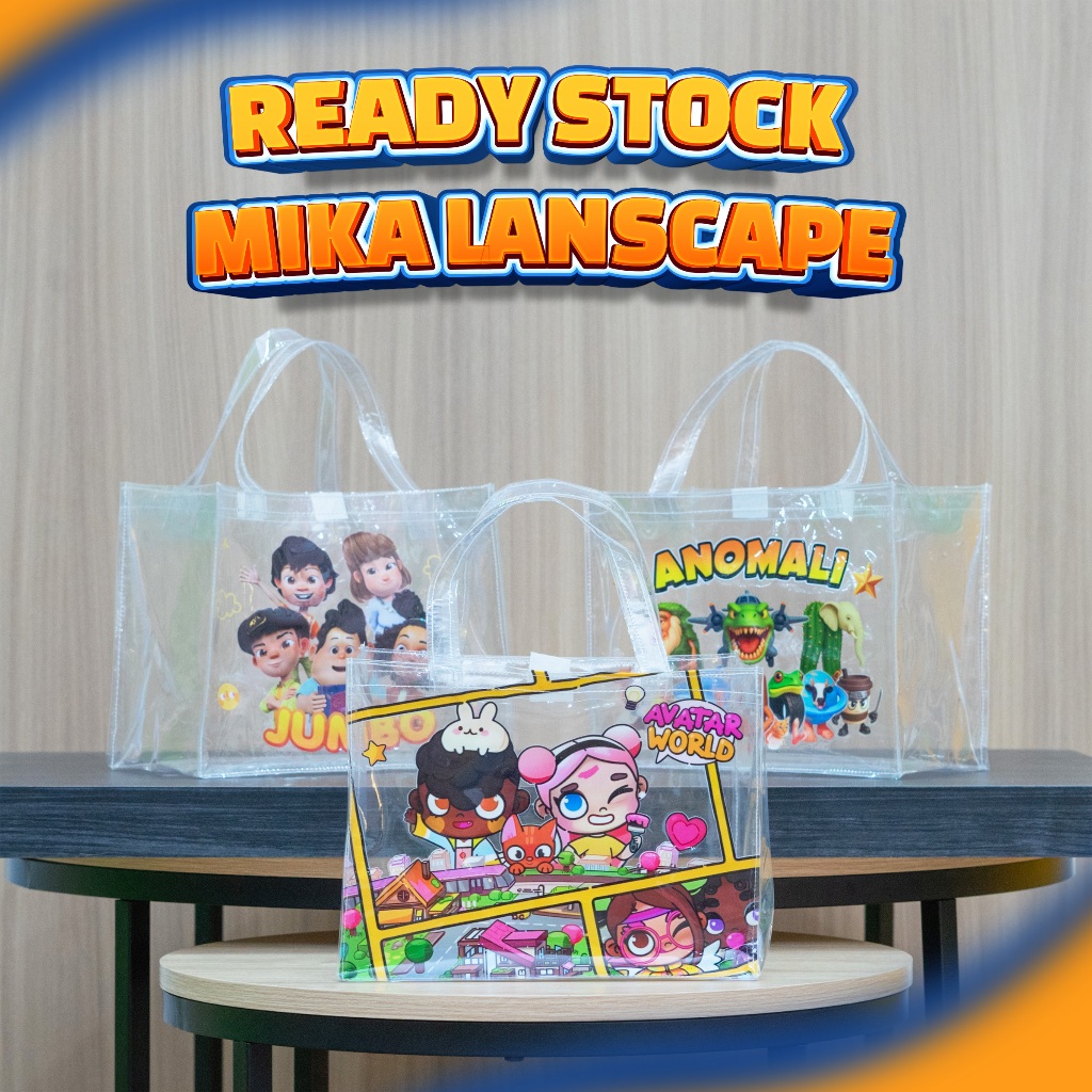 

20x25x13 Tas Mika Transparan Souvenir Tas Ulang Tahun Hampers Ultah Goody bag