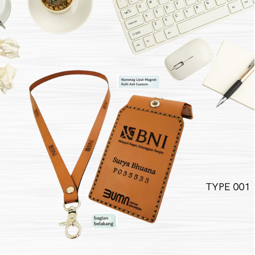 

LuxeBag | Gantungan kartu id card emoney flazz kereta di leher | Gantungan kartu kulit premium