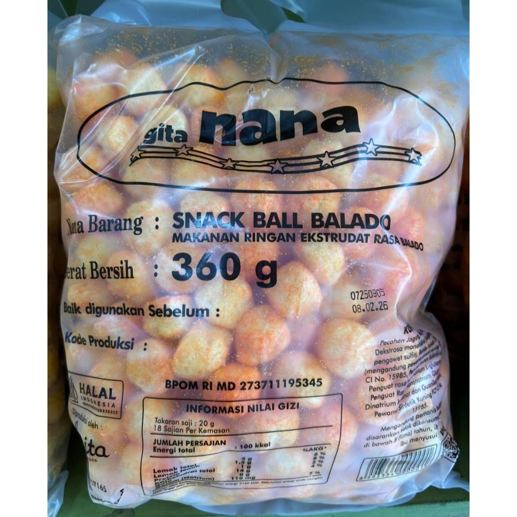 

Snack ball NANA balado & Keju 360 Gr