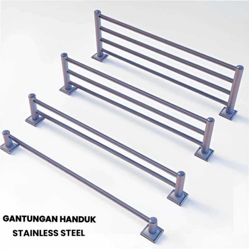 Rak Gantungan Handuk Kamar Mandi Stainless Steel Panjang 80 cm - Gantungan Handuk Stainless Steel