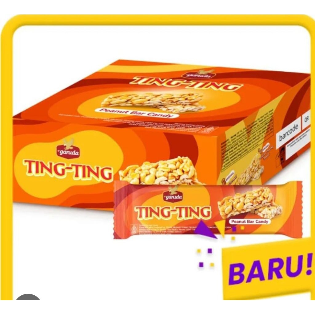 

Permen Garuda Ting Ting Peanut Bar Candy 1 Pack isi 12