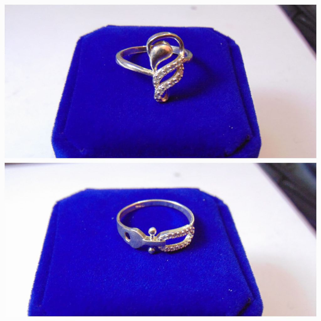 Cincin Perak Wanita Dewasa Perak Asli 925/Cincin Unik/Cincin Wanita/Lapis Emas Putih