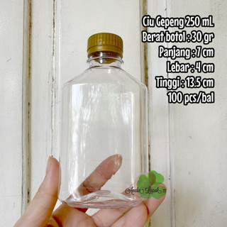 Botol Gepeng 250 ml botol ciu 250 ml tebal | botol mansion 250 ml / botol gepeng