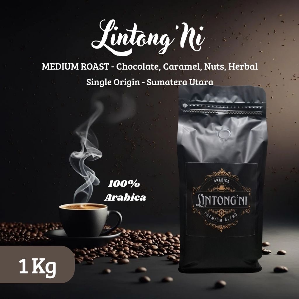 

Lintong'Ni Medium Roast – Kopi Arabika Premium | Karamel & Coklat Lembut – 1kg