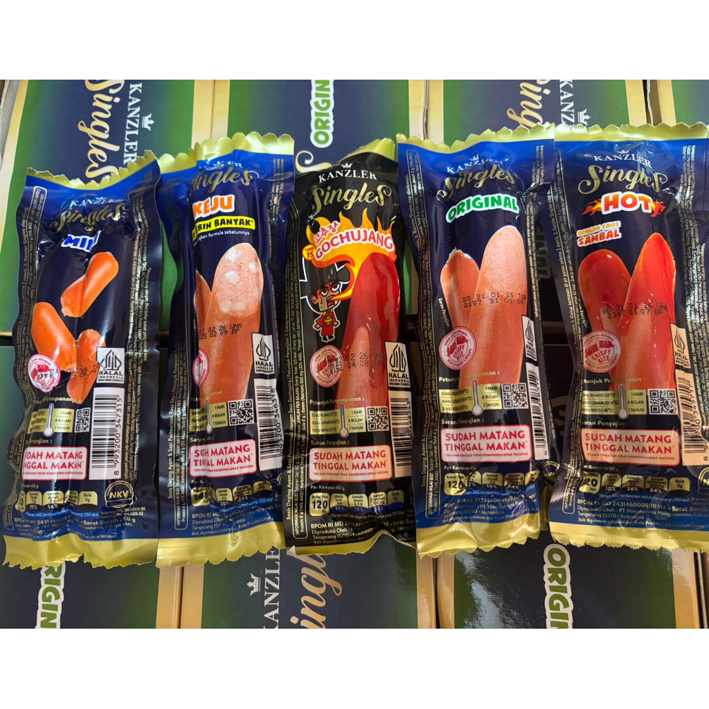 

KANZLER singles sosis Original / Keju / Hot / Gochujang/ Mini 65Gr Siap Makan / Sosis Kanzler