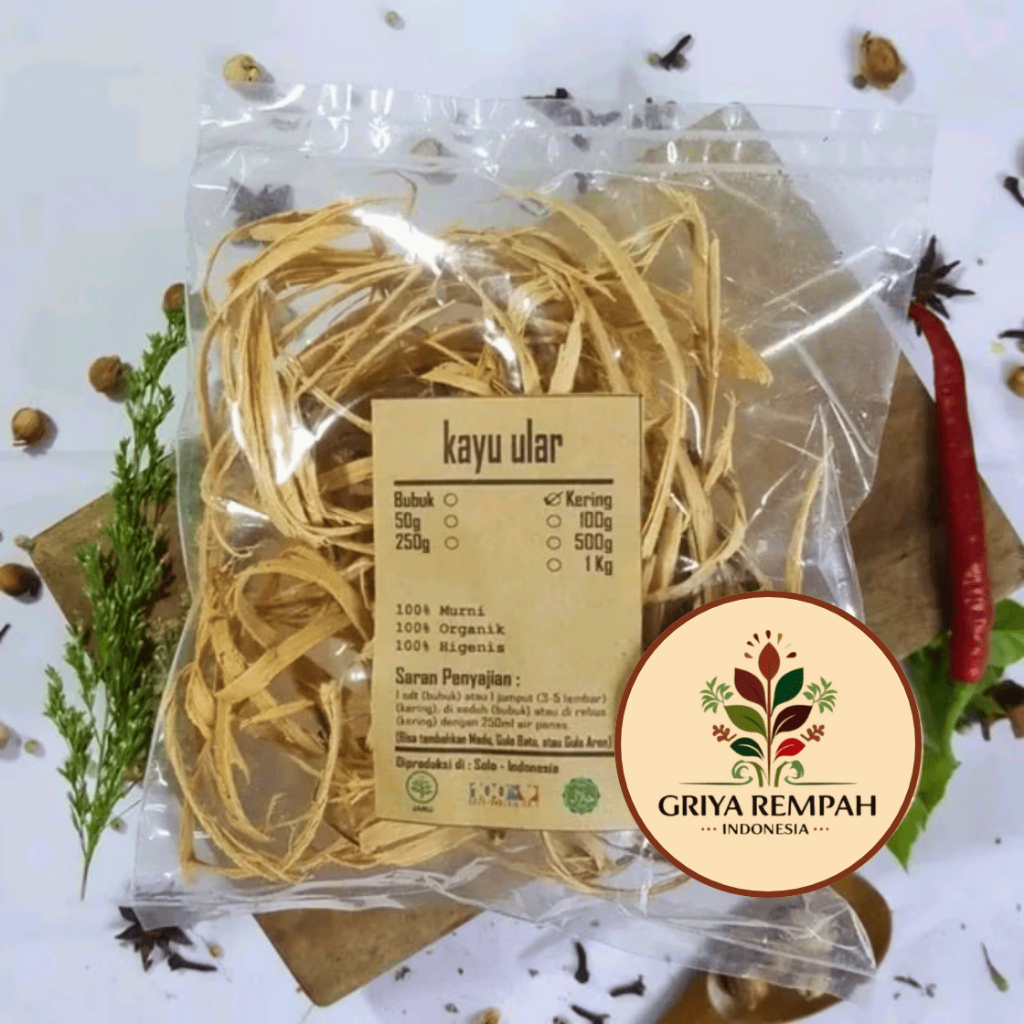 

KAYU ULAR KERING 250 GRAM – Bidara Laut Widoro Putih Ramuan Rempah Herbal Alami Kaya Manfaat untuk Kesehatan Simplisia Strychnos lucida