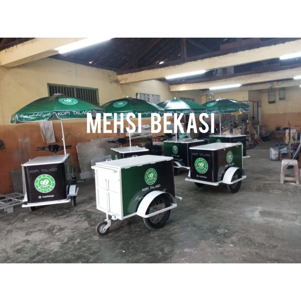 Gerobak sepeda listrik minuman keliling