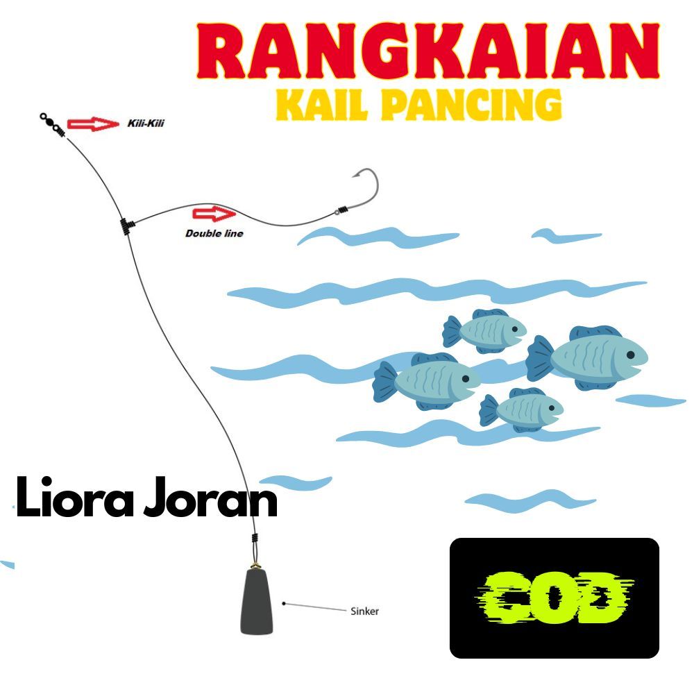 Rangkaian Kail Pancing Dasaran Untuk Laut Muara Sungai