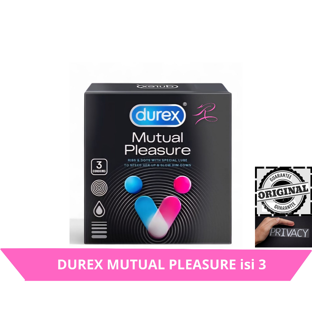 KONDOM DUREX MUTUAL PLEASURE isi 3 - DUREX TAHAN LAMA & GERIGI
