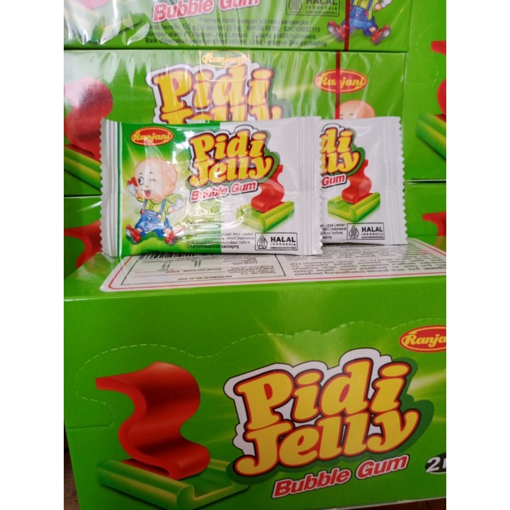 

PIDI JELLY BUBBLE GUM BOX ISI 30 PCS