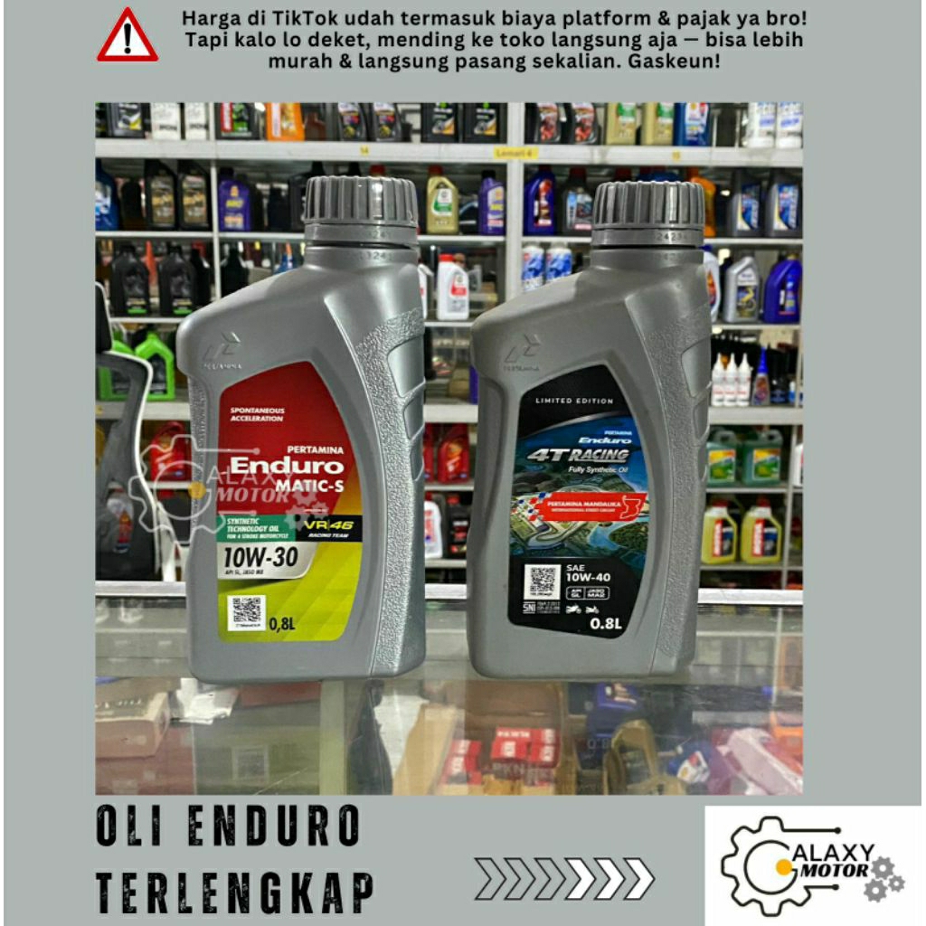OLI MOTOR ENDURO 4T MATIC BEBEK SPORT TERLENGKAP 800ML 1L ENDURO RACING VR48