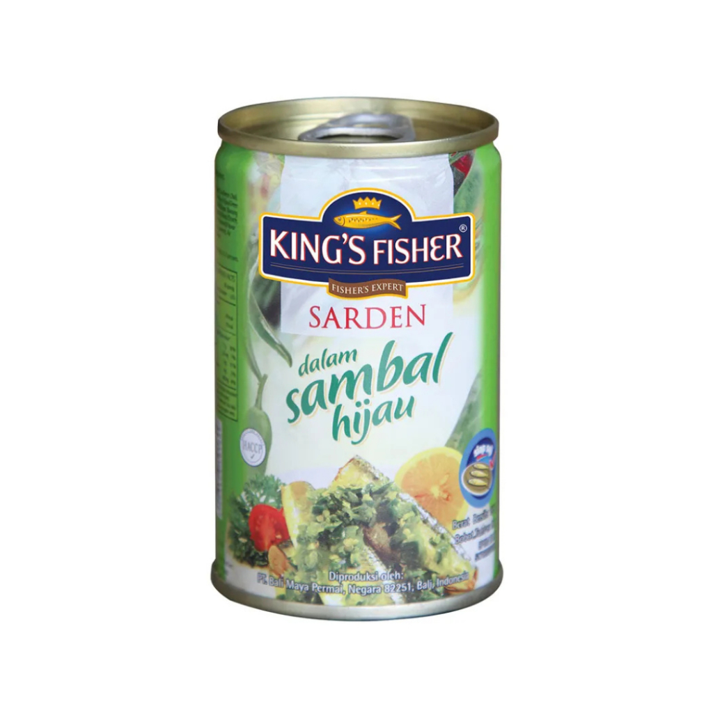 

Kings Fisher Sarden Sambal Hijau 425gr – Sarden Pedas Gurih dengan Cita Rasa Nusantara