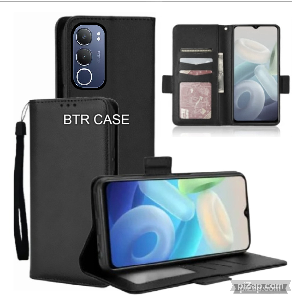 CASE DOMPET HP VIVO Y19S CASING DOMPET KULIT FLIP COVER LEATHER SARUNG HP