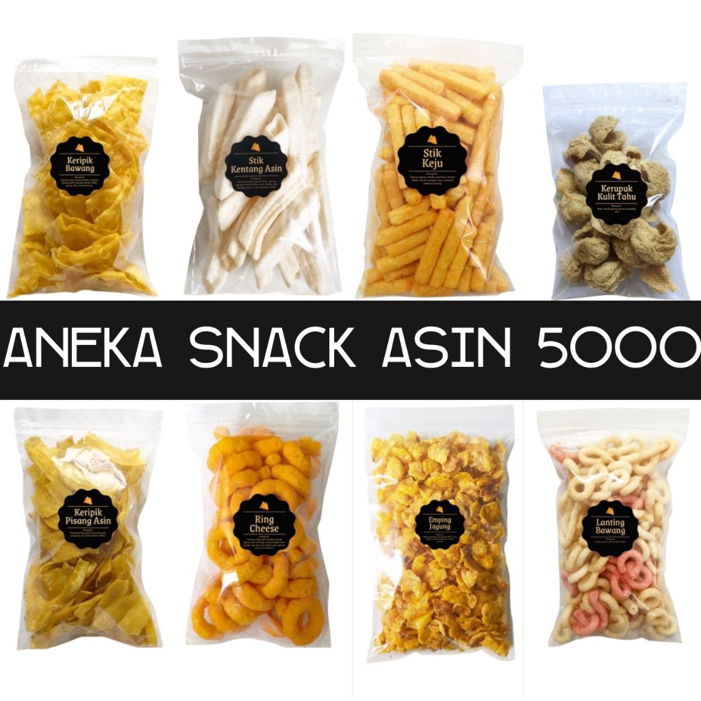 

Aneka Snack Asin Serba 5000 / Cemilan Camilan Jajanan Asin Gurih