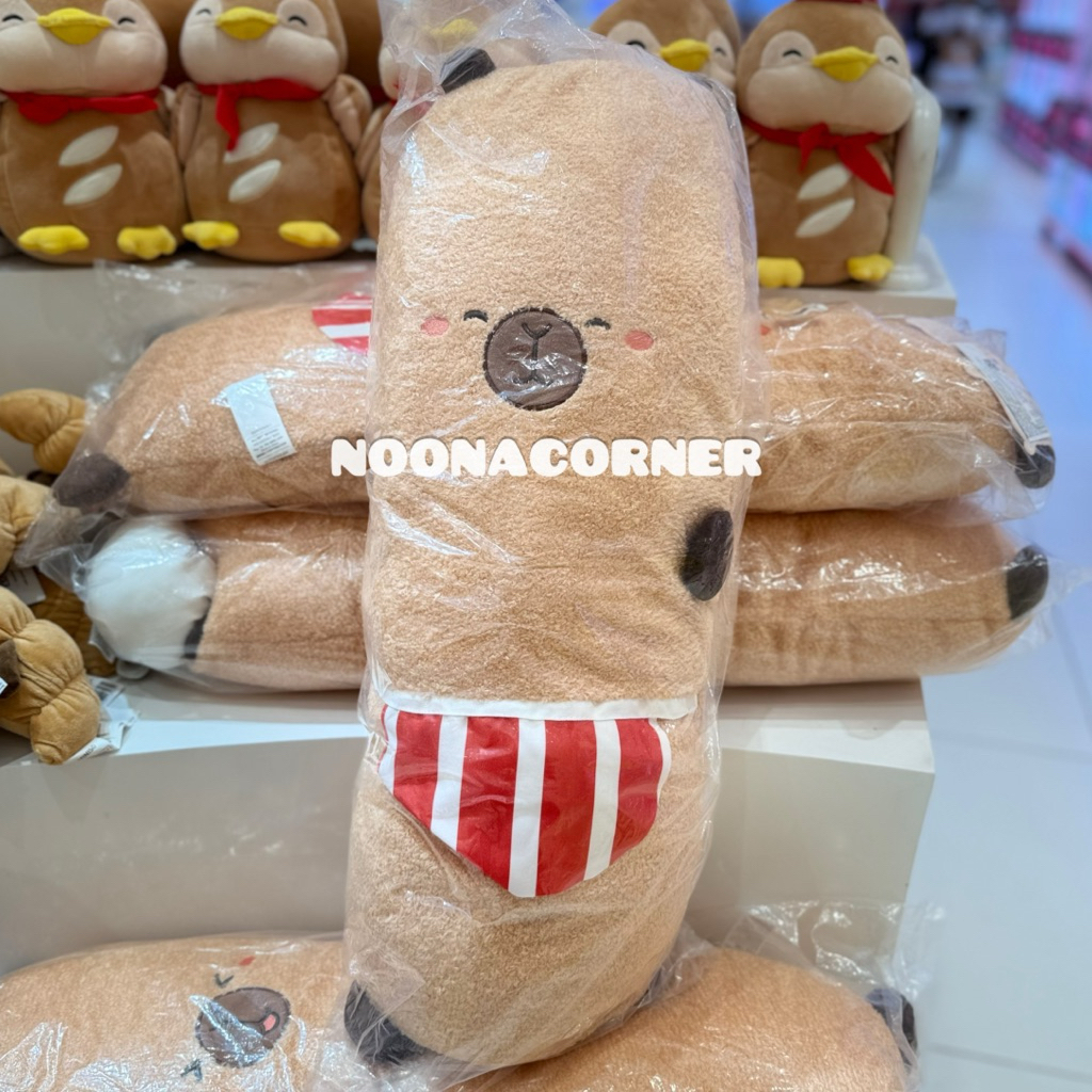 Miniso x Mimibara ‼️ Boneka Guling Jumbo Capybara Happy Baking Fries Apron Collections (70cm)