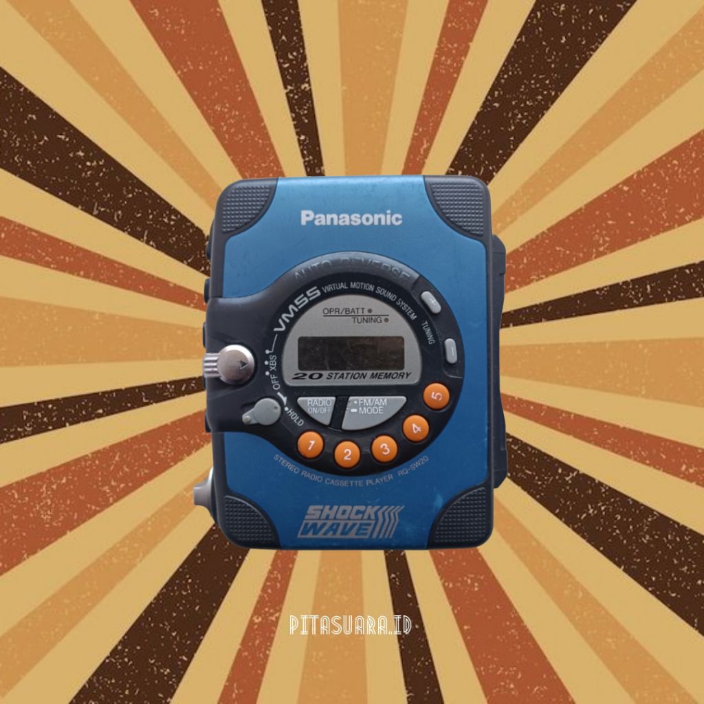 Walkman Panasonic Shock Wave ( Tahan air Ringan ) pemutar kaset pita walkman not Sony aiwa