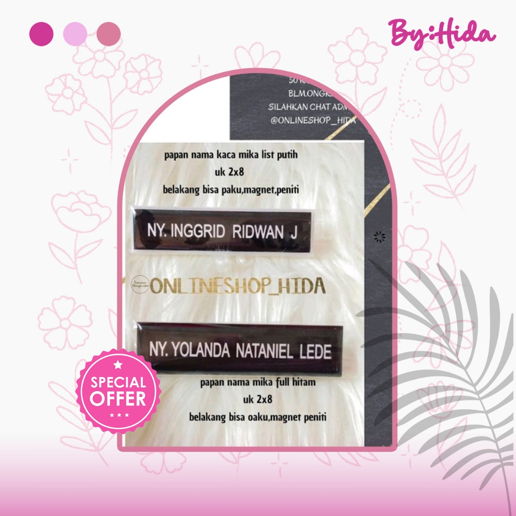 

papan nama / name tag