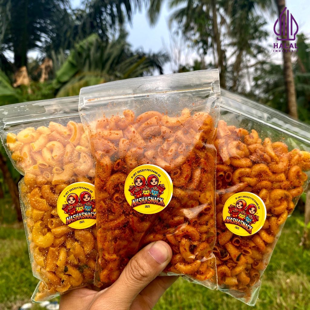 

MAKARONI PEDAS ORIGINAL CIKRUH DAUN JERUK CEMILAN SUPER KRIUK