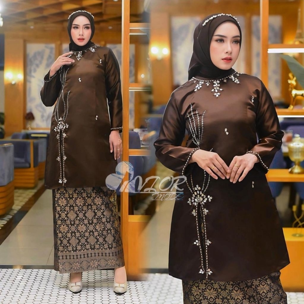 VERONA SET 4//SETELAN KEBAYA SATIN PAYET AKAR//SET KEBAYA PESTA SATIN PAYET PREMIUM//KEBAYA KONDANGA
