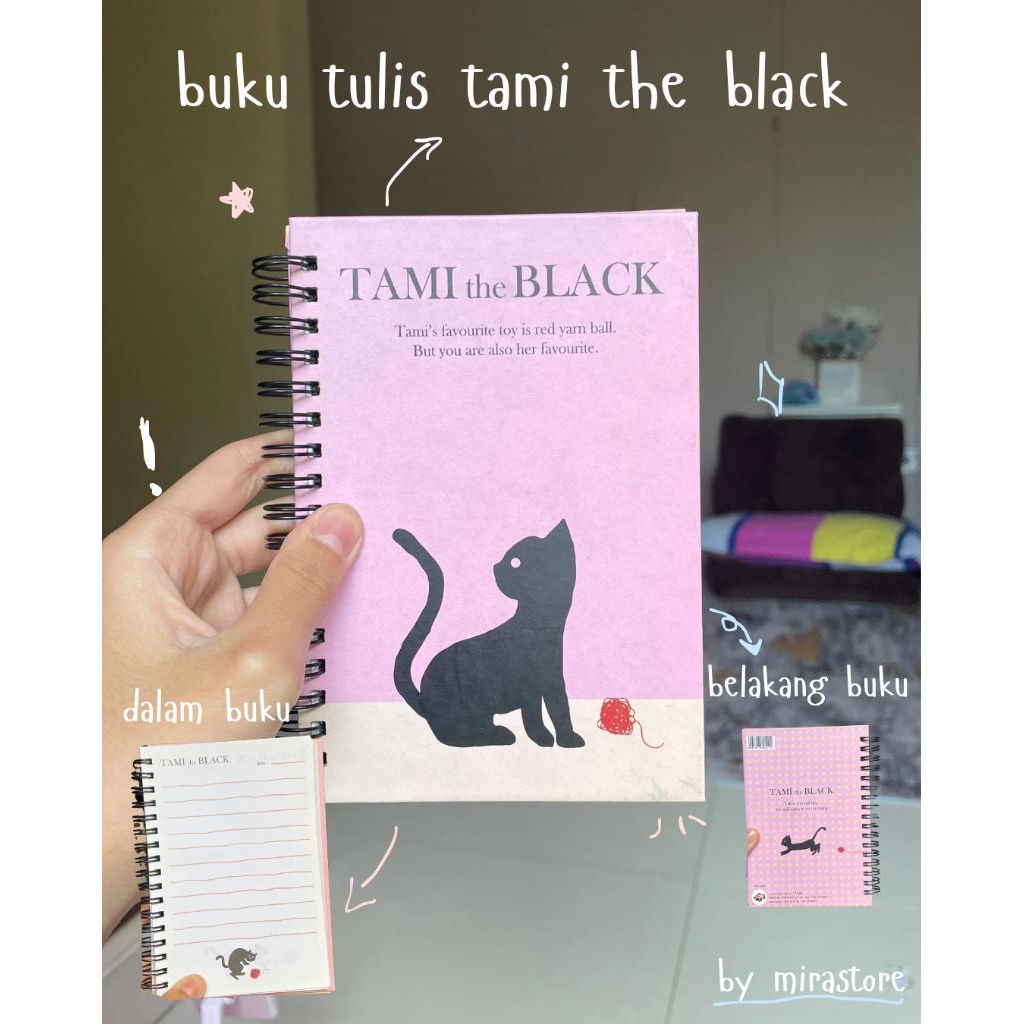 

buku tulis tami the black | buku tulis aesthetic ala korea yang dilengkapi desain menarik | buku tulis anak | buku tulis cute lucu