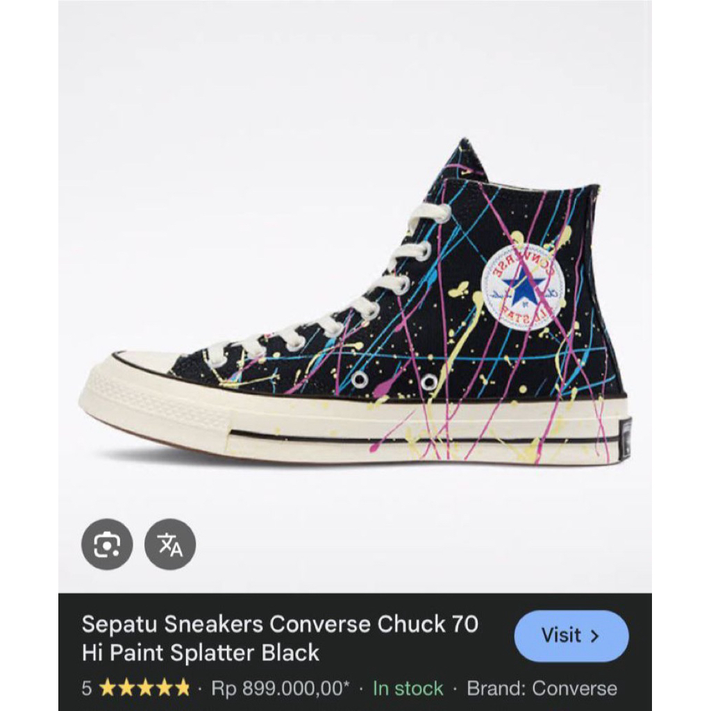 Converse Chuck 70 Hi Paint Splatter Black