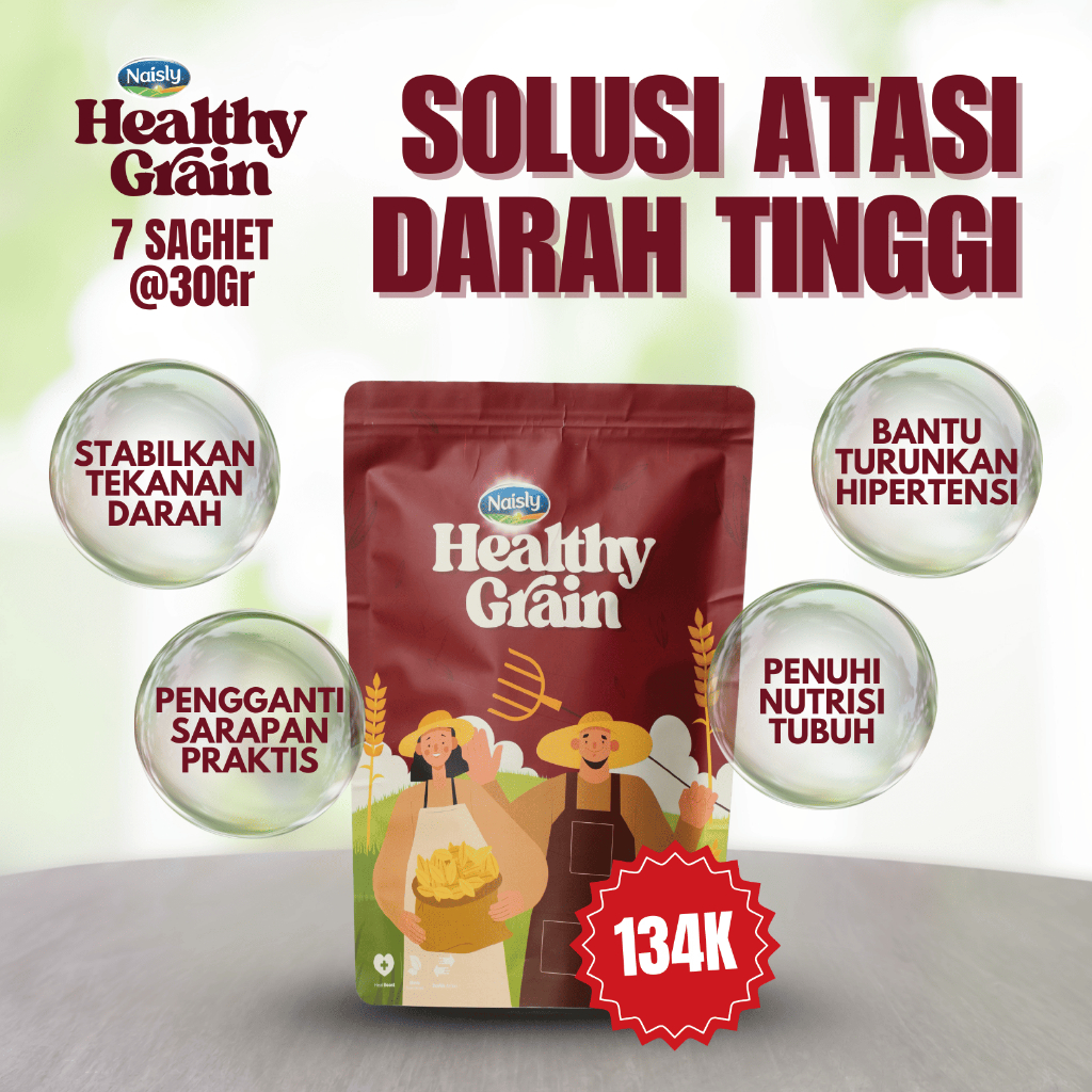 

HealthyGrain Minuman Herbal Sehat Multigrain Berbahan Alami Terbukti Ampuh Atasi Masalah Hipertensi