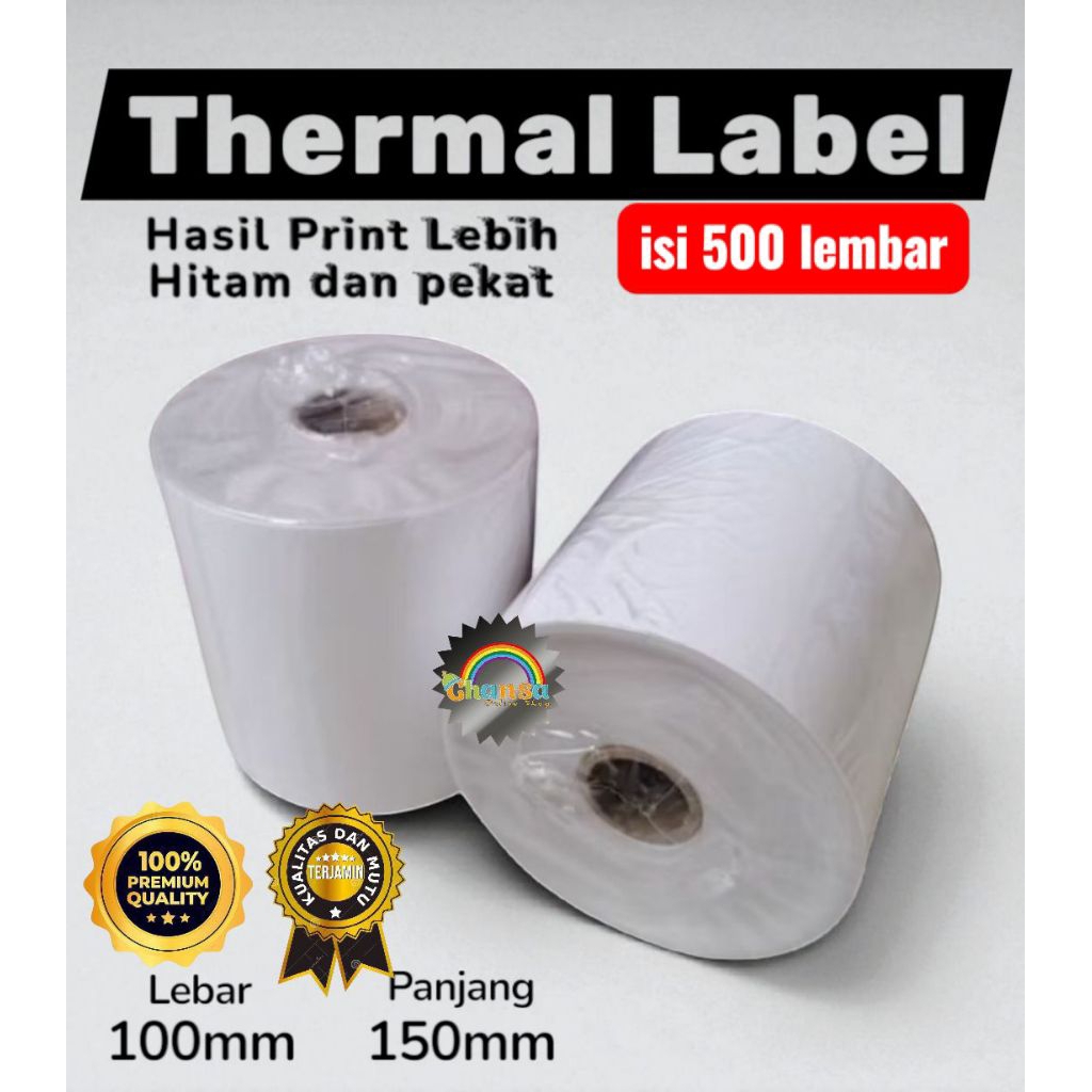 

Kertas Thermal Label Stiker 100×150mm (500 lembar)