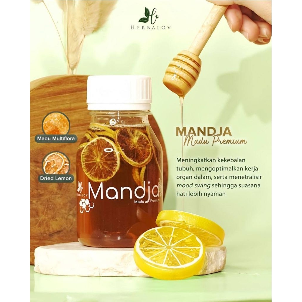 

MANDJA By Herbamour || Madu Premium With Lemon Slice || Herbamour Herbal Alami