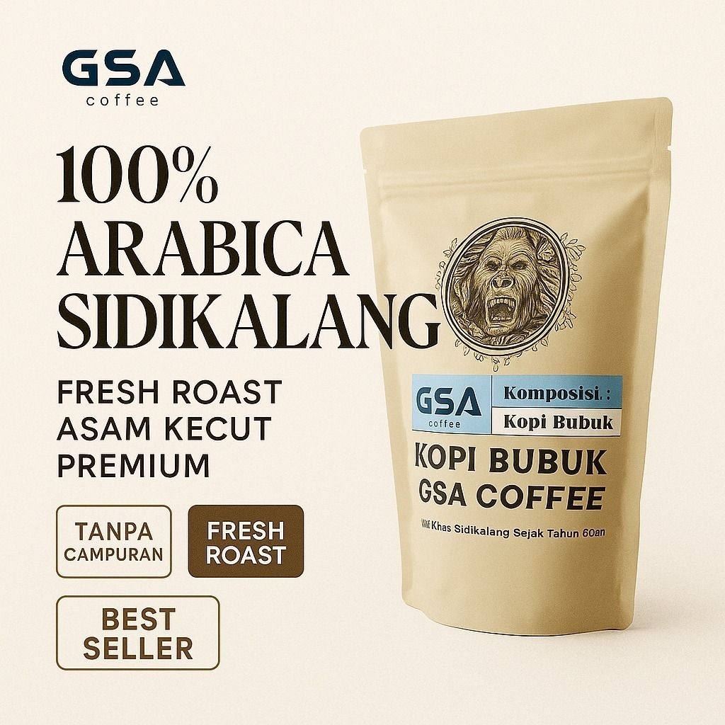 

Kopi Arabica 1kg Signature Spesial Blend Premium By GSA Harum Asam Kecut Nikmat Arabika Sidikalang