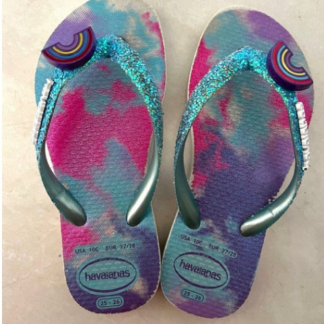 preloved havaianas rainbow kids