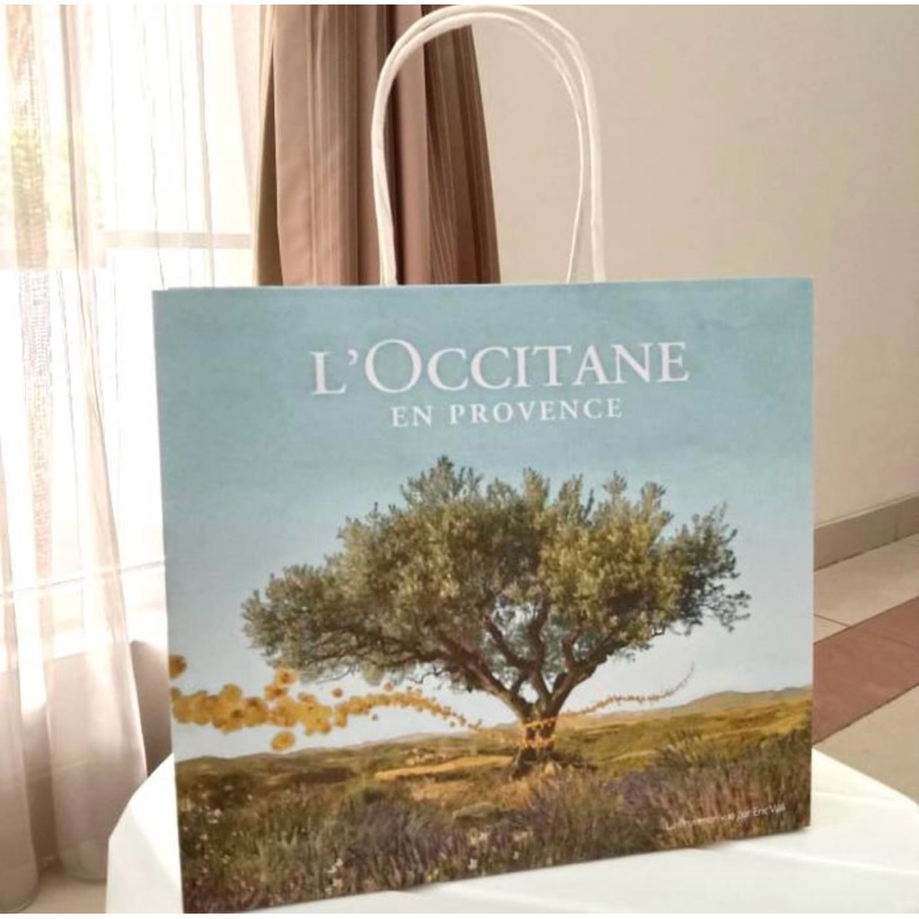 

loccitane paper bag kantong kado paperbag classic edition