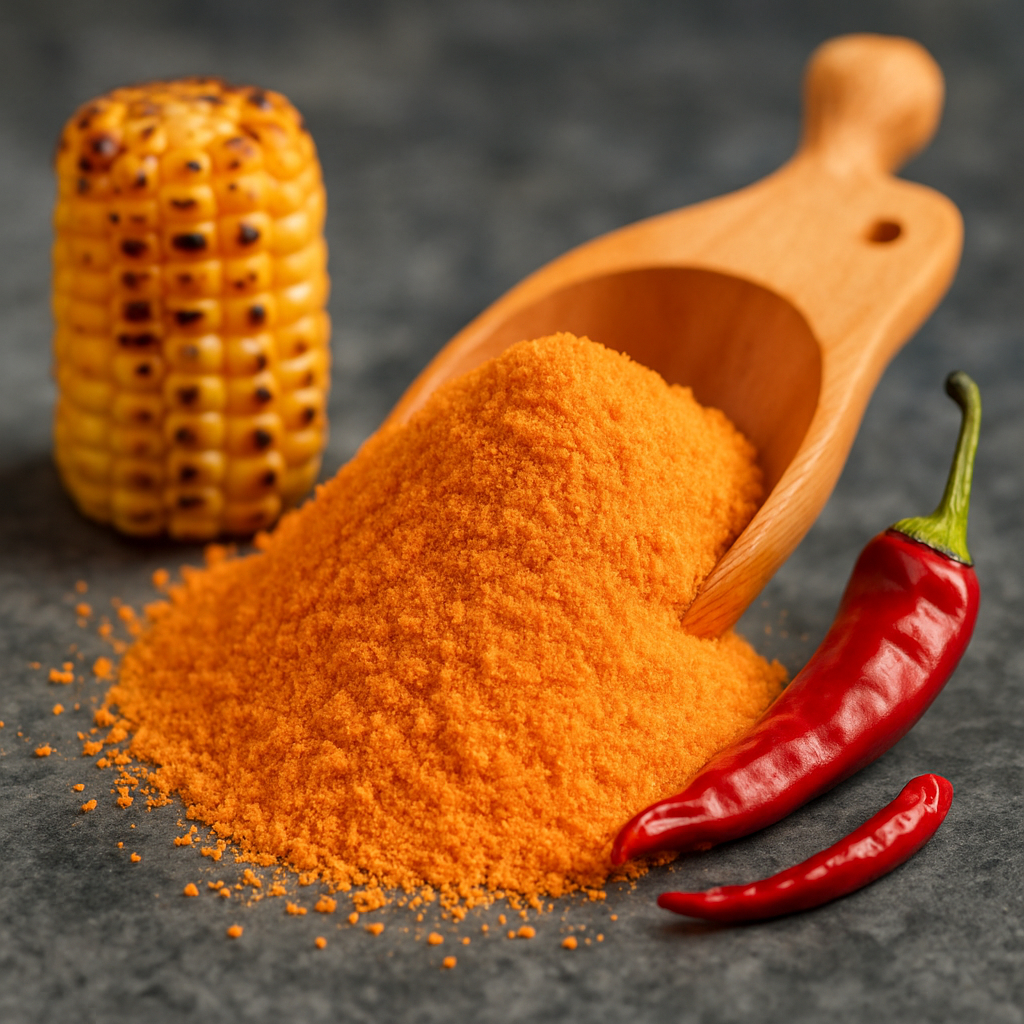 

Bubuk Tabur Rasa Jagung bakar Pedas non MSG 100Gr Bumbu Serbaguna Enak Murah Halal Seasoning Powder