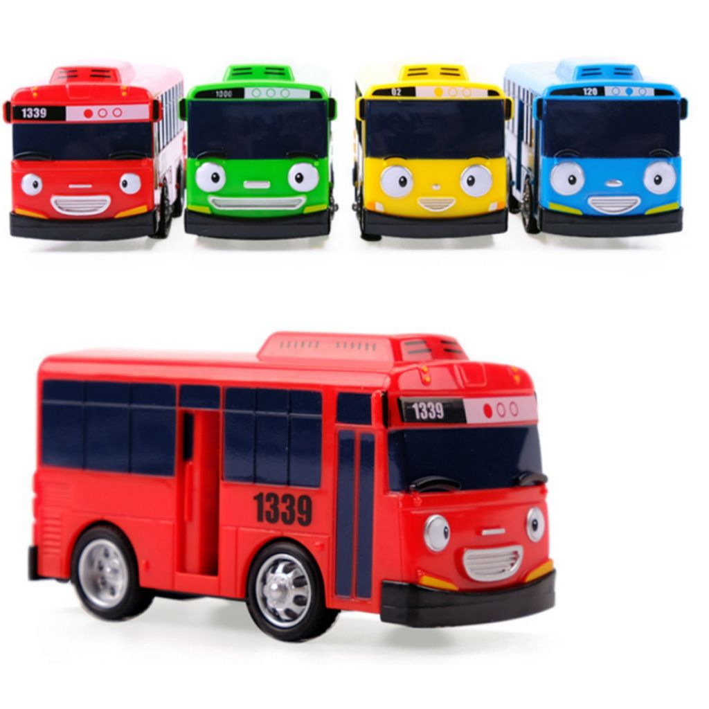 Mainan Anak Bus Tayo Pull Back Mobil Mobilan Ada Pintu Sliding Bahan Tebal