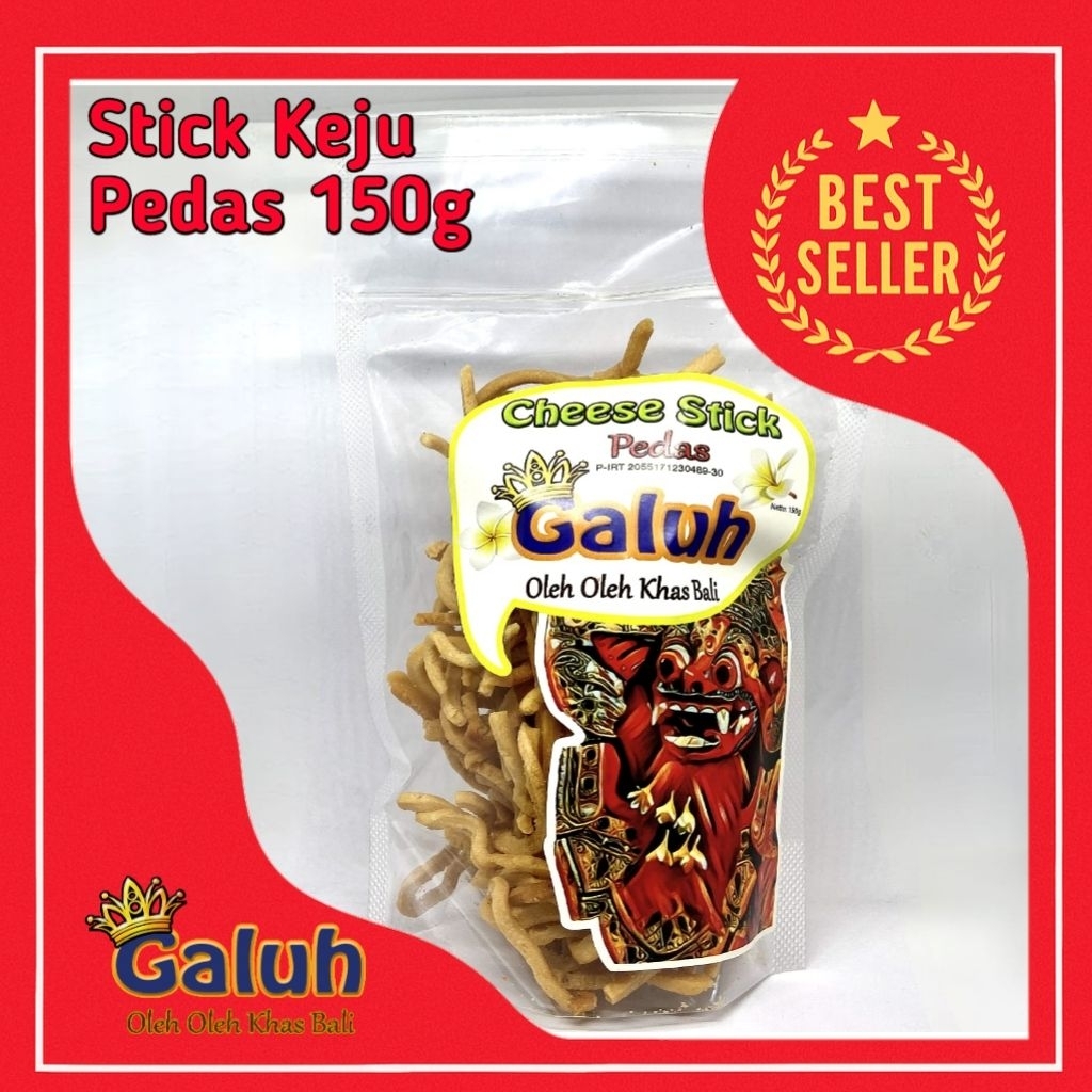 

Cheese Stick Galuh Pedas 150g – Camilan Stik Keju Renyah, Oleh Oleh Khas Bali Halal