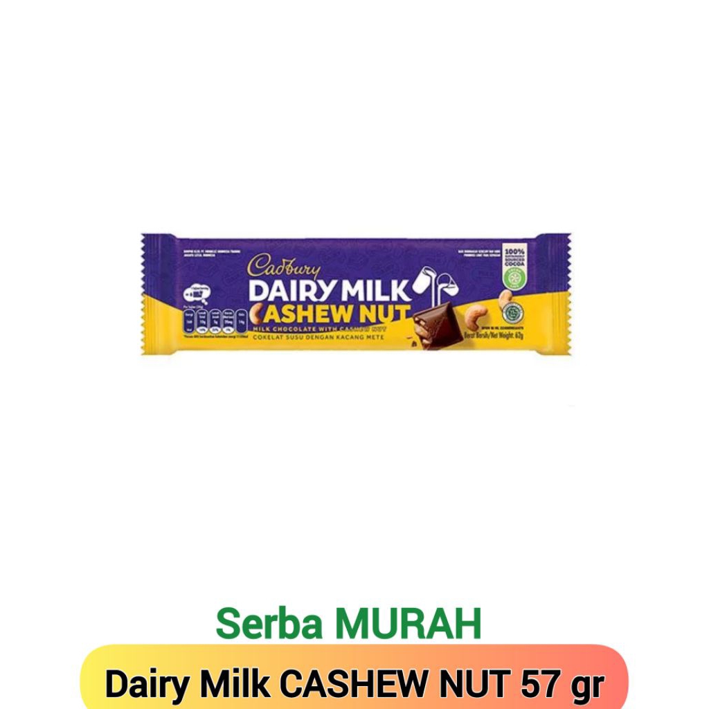 

TERMURAH ‼️Dairy Milk Cashew Nut 57 gr
