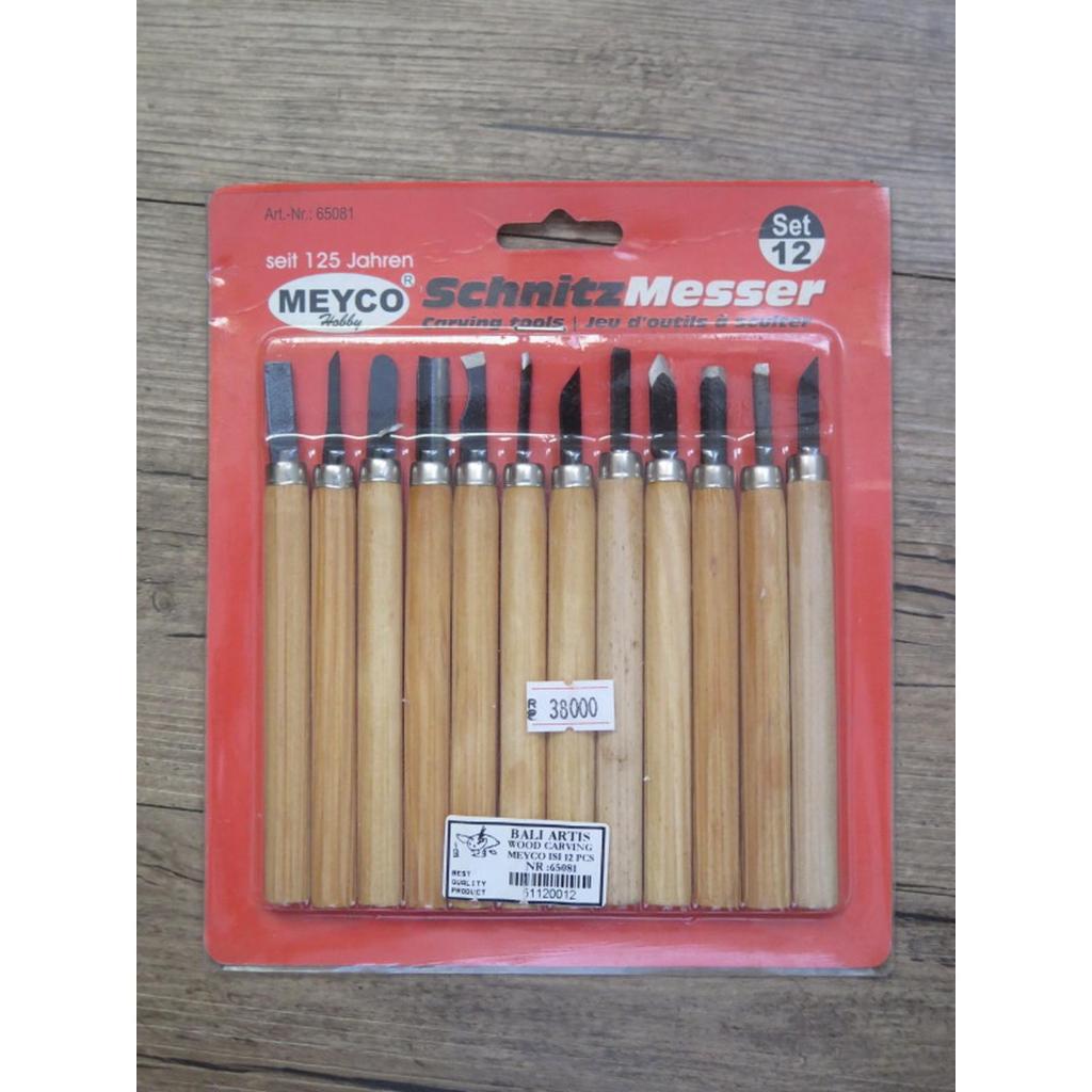 

Meyco Carving Tools Pisau Ukir Alat Pahat Kerajinan Kayu Clay Schnitz Messer Set of 12