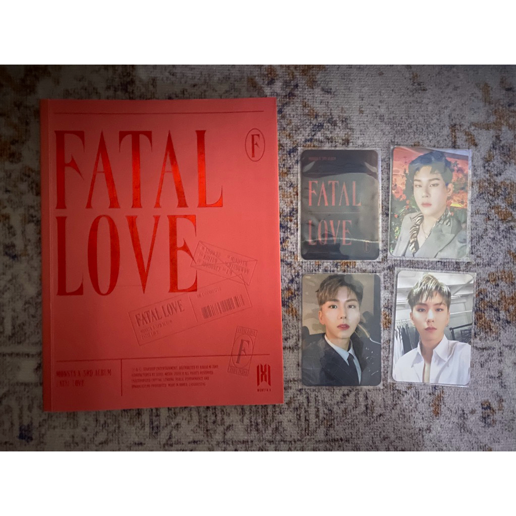 ALBUM PHOTOCARD MONSTA X OFFICIAL FATAL LOVE KIHYUN JOOHEON MURAH