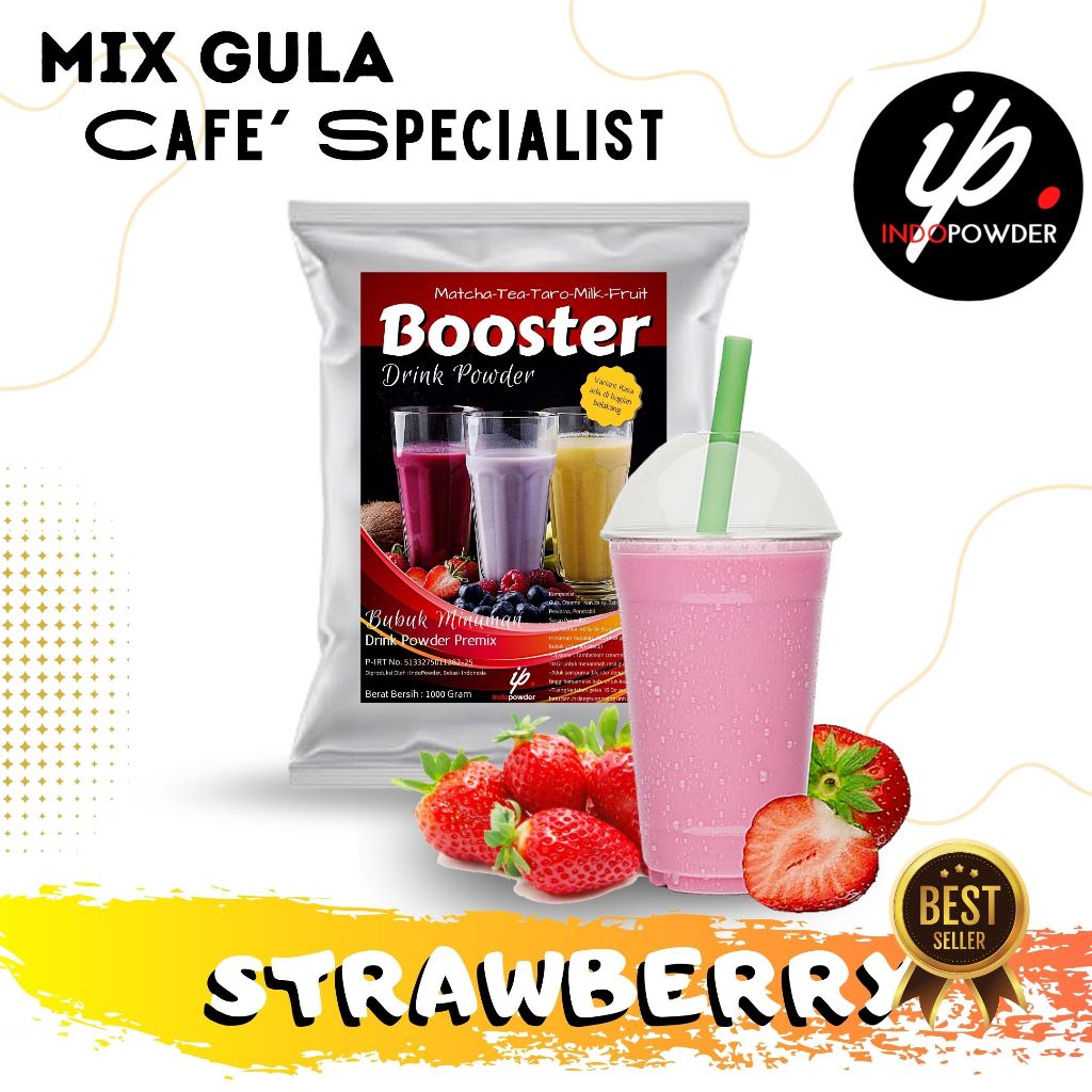 

Indopowder - Bubuk Minuman STRAWBERRY 1Kg Untuk Cafe, Waralaba, Resto dan Usaha Minuman Kekinian