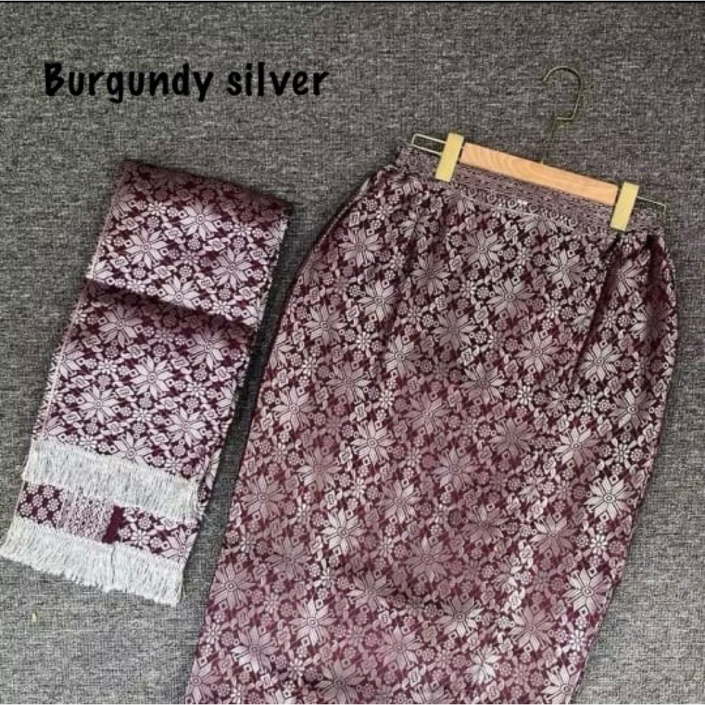 Rok Songket span dan Selendang songket // Rok Songket Instan + Selendang