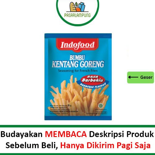 

Bumbu Kentang Goreng Barbeque Perbungkus Pasar Lampung