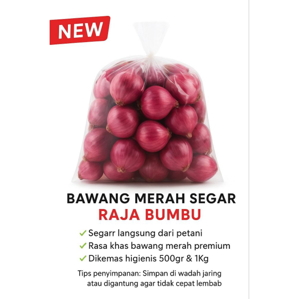 

Bawang Merah Segar – Raja Bumbu (500gr / 1Kg)