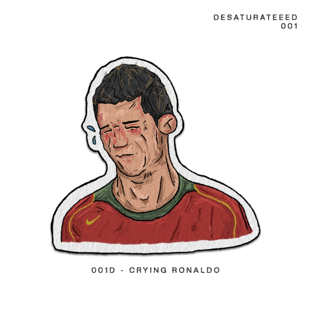 

DSTRTD · Sticker CRISTIANO RONALDO · Edisi Sepak Bola · Sticker Laptop Tumbler Vinyl CR7 Portugal Ronaldo